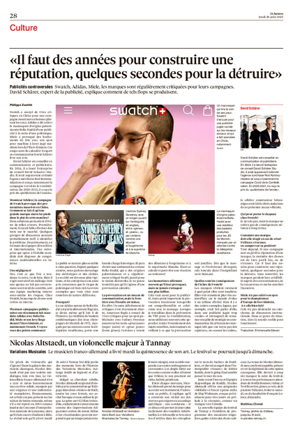 «Il faut des années pour construire une réputation, quelques secondes pour la détruire»